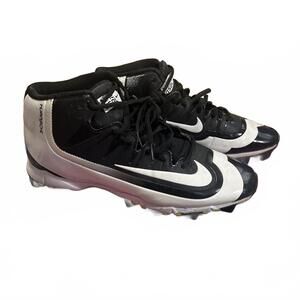 Nike Mens Huarache 2KFilth Keystone Mid Cleats Black White 807141-017 Size 8